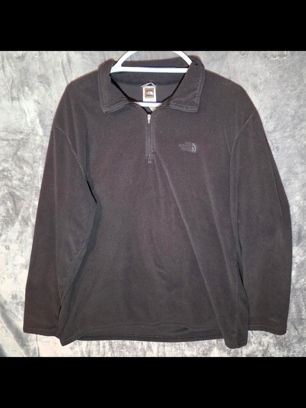 The North Face Men’s TKA 100 Black Quarter-Zip Fleece Pullover